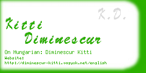 kitti diminescur business card